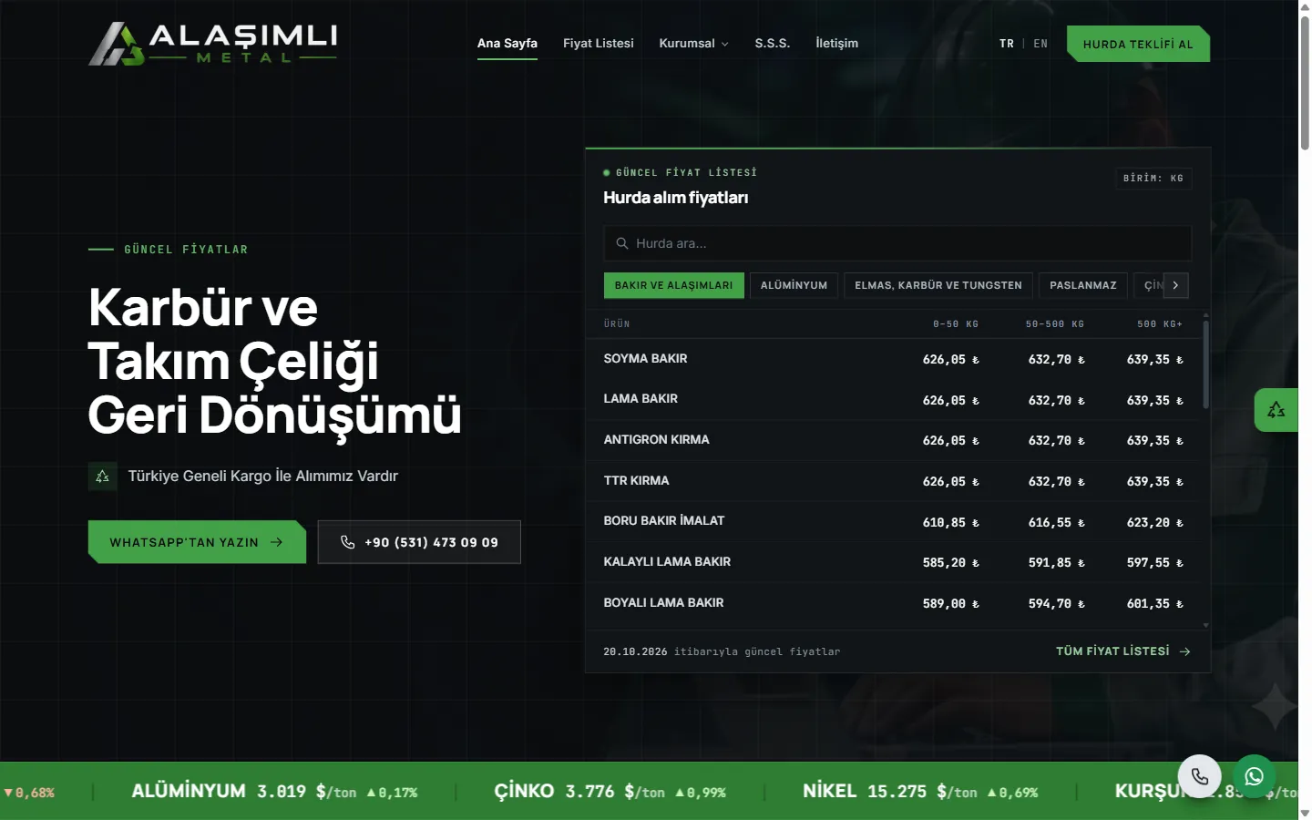 Alaşımlı Metal home page
